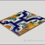 ArteCasanueva – Cesta de frutas – azulejo (Mediano)