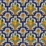 ArteCasanueva -Cesta de frutas -paño 45×45- 9 azulejos (Mediano)