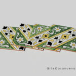 ArteCasanueva- Margarita verde – Motivo de 4 azulejos